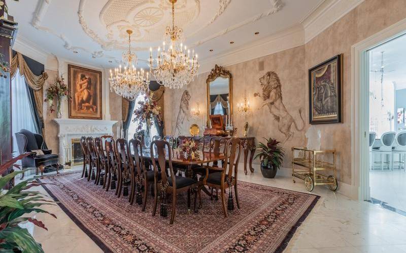 Generous formal dining room for entertaining